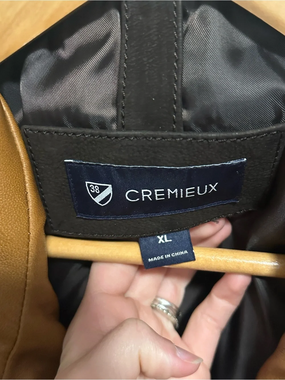 Cremieux Brown Genuine Leather Vest size 38 XL